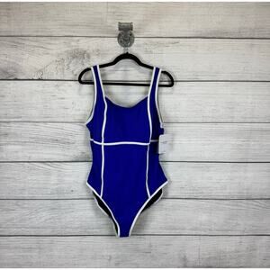 Dolfin Swimwear Aqua Shape Blue & White Plus Size One Piece Swimsuit Size 20